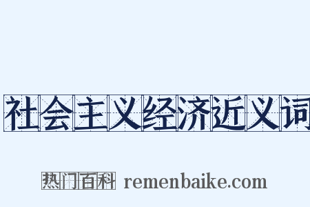 社会主义经济近义词是什么意思的图片